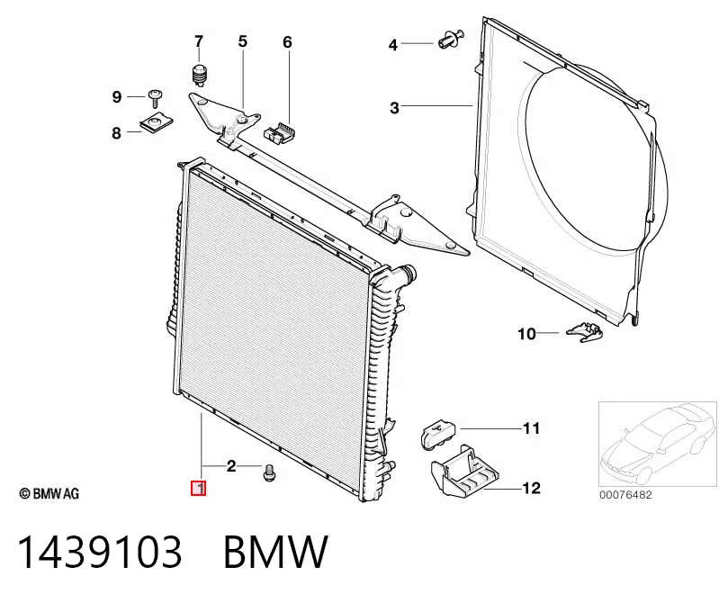 1439103 BMW Радиатор основной