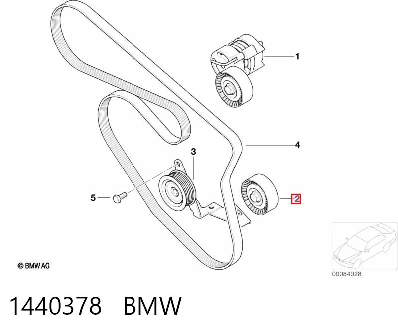 1440378 BMW Ролик приводного ремня, паразитный