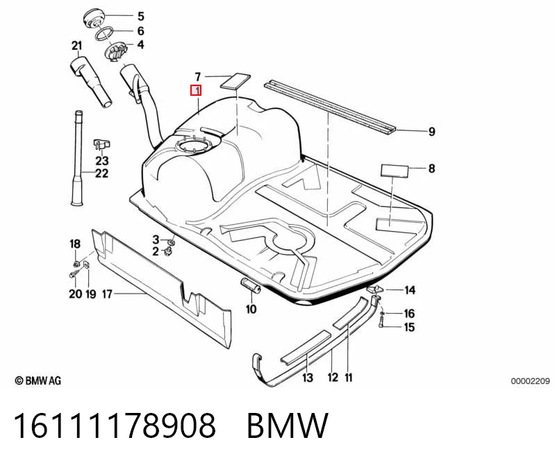 Бак топливный BMW 16111178908