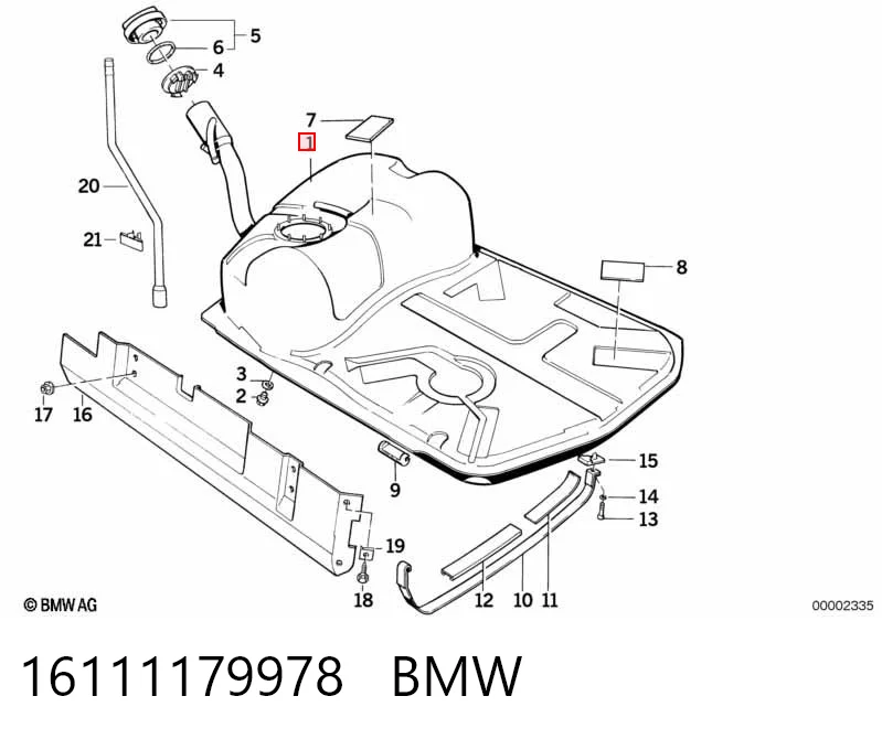 Бак топливный BMW 16111179978