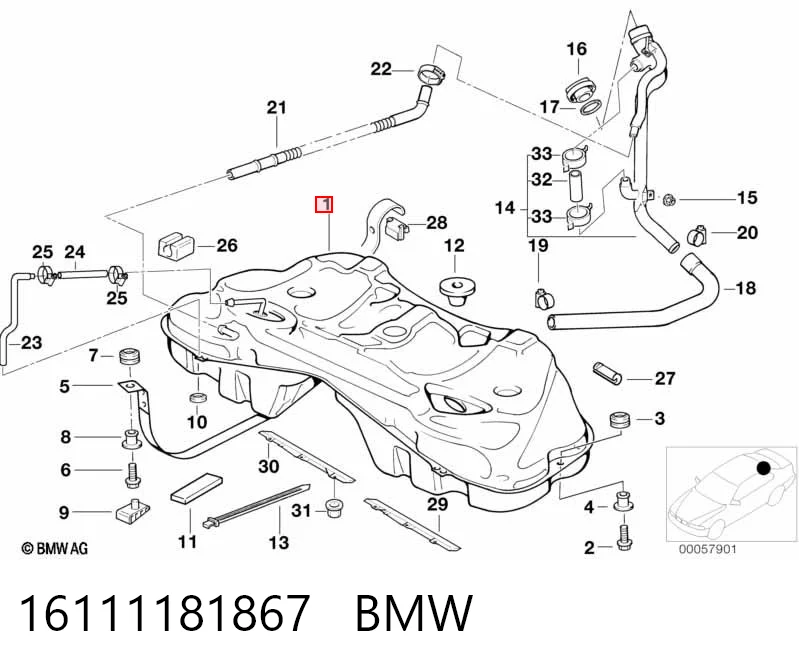 Бензобак BMW 7 седан (E38) (1994 - 2001) цена, от 702.35 USD