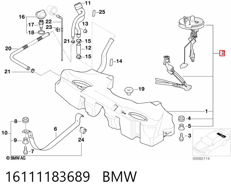Бак топливный на BMW 5  E39