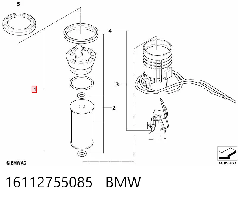 16112755085 BMW Корпус топливного фильтра