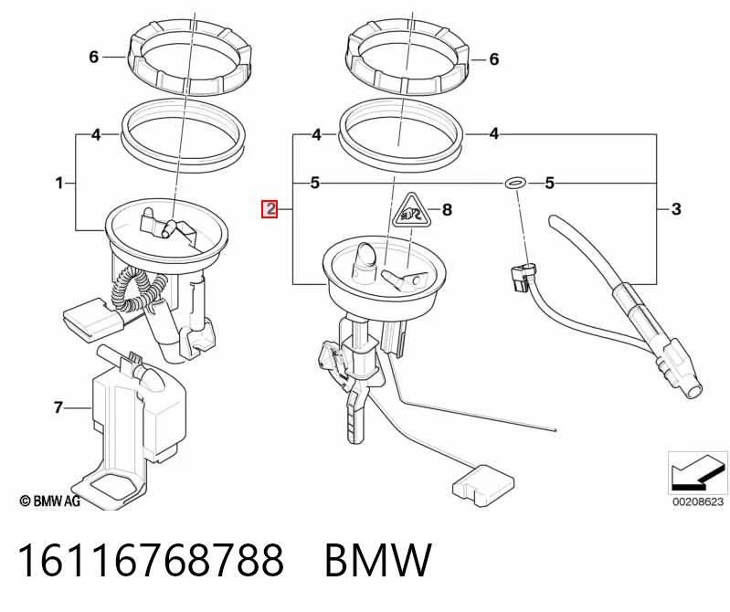 16116768788 BMW Датчик уровня топлива в баке