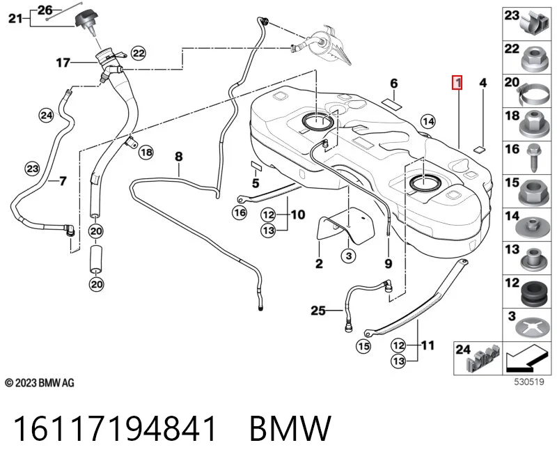Бак топливный на BMW X3  E83