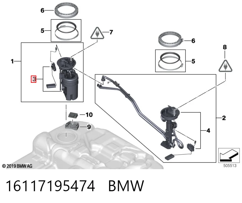 Купить 3M919007 AND Датчик уровня топлива в баке правый