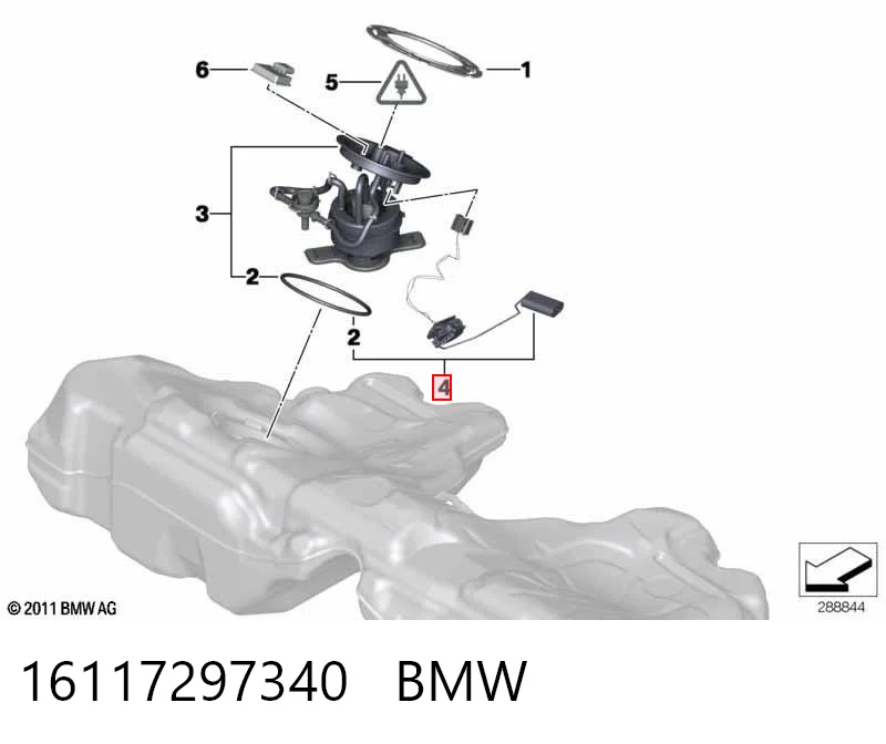 Датчик уровня топлива в баке на BMW 5  F10