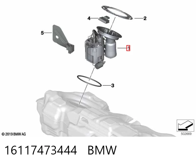16117473444 BMW Электробензонасос