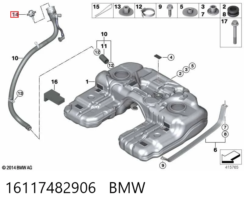 Крышка топливного Бака на BMW X5  F15, F85