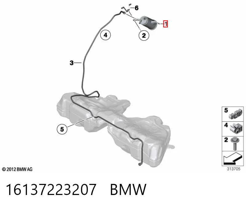 Фильтр топливный BMW 16137223207