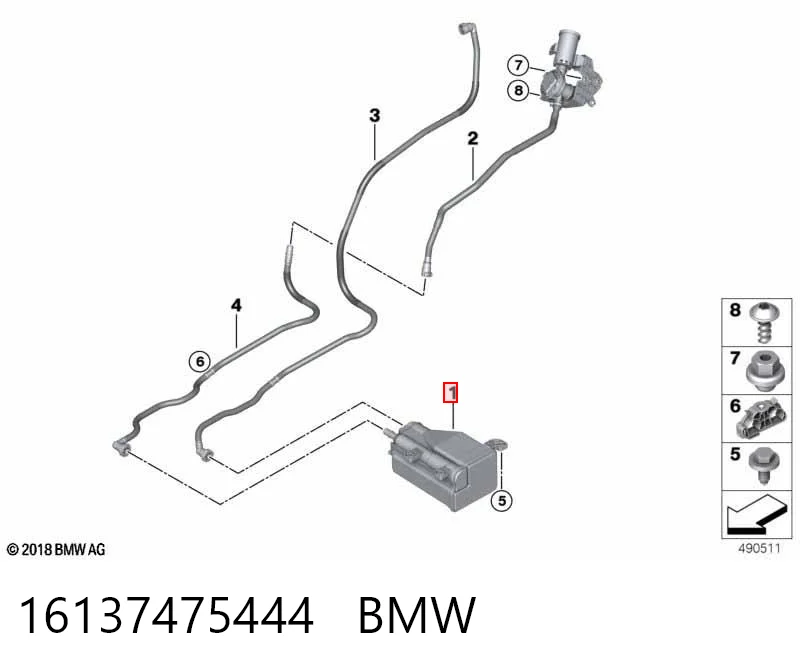 16137475444 BMW Абсорбер топливных паров