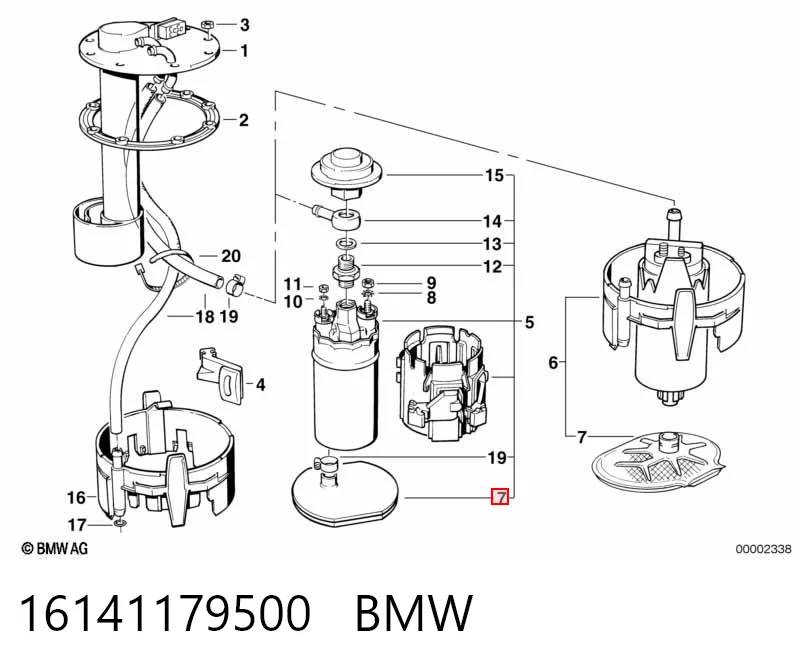 Фильтр топливный BMW 16141179500