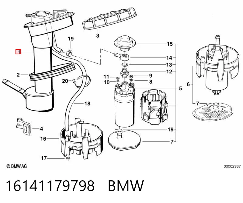 16141179798 BMW Датчик уровня топлива в баке