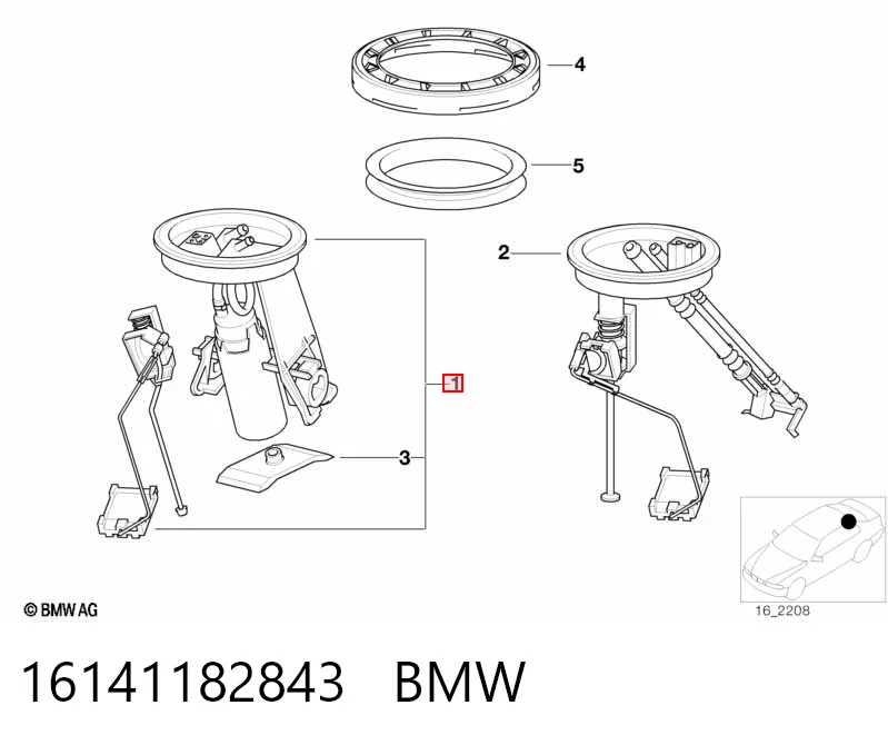 16141182843 BMW Электробензонасос