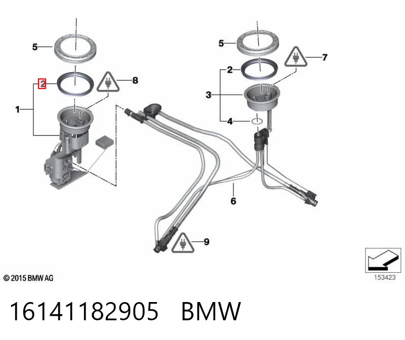 16141182905 BMW Прокладка датчика уровня топлива / топливного насоса (топл.бак)