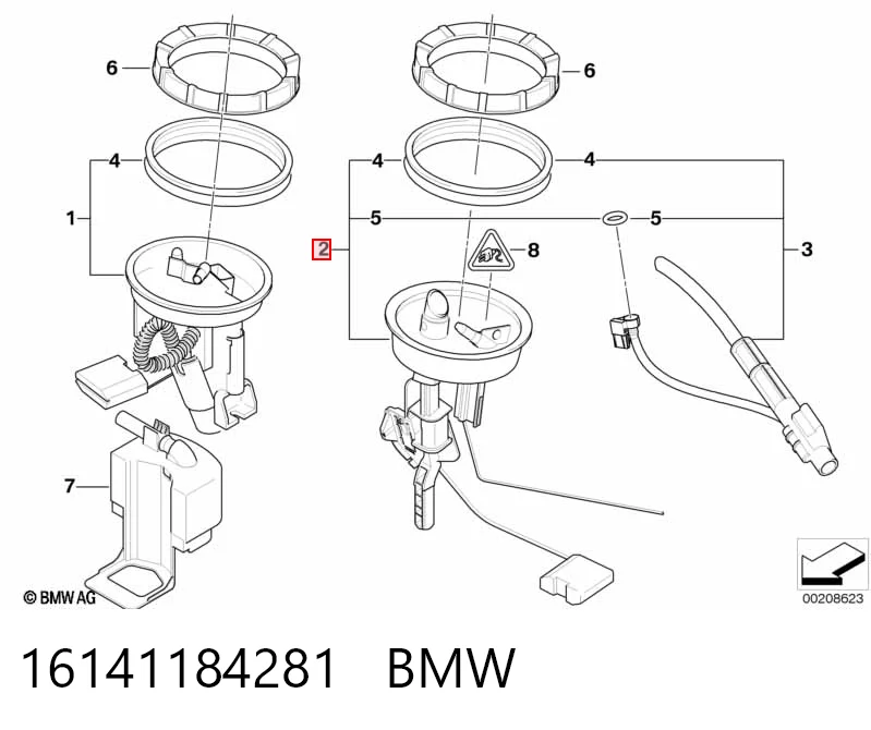 16141184281 BMW Датчик уровня топлива в баке