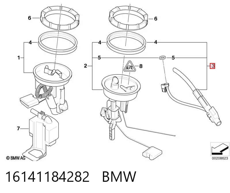 16141184282 BMW Датчик уровня топлива в баке
