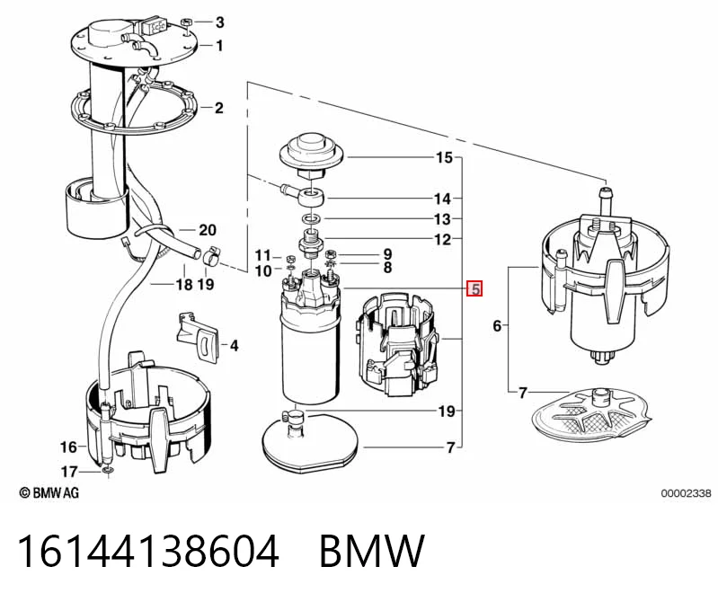 16144138604 BMW Топливный насос электрический погружной