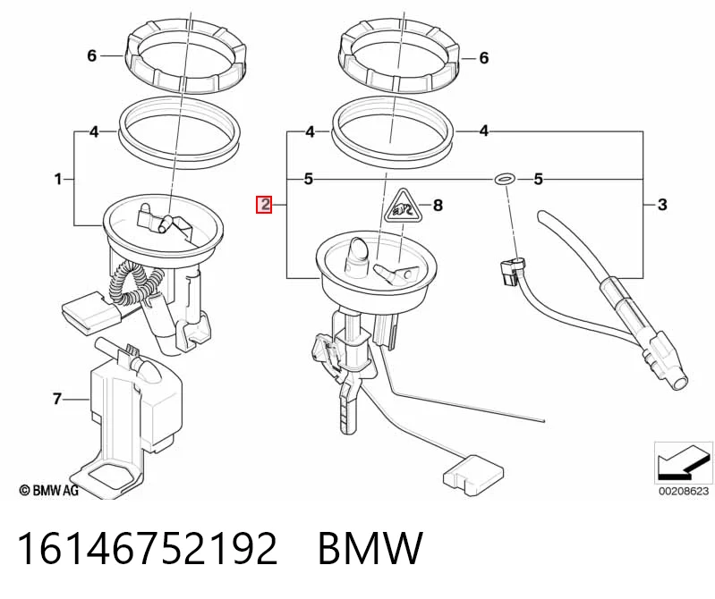 16146752192 BMW Датчик уровня топлива в баке