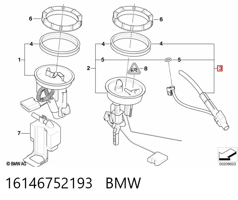 16146752193 BMW Датчик уровня топлива в баке