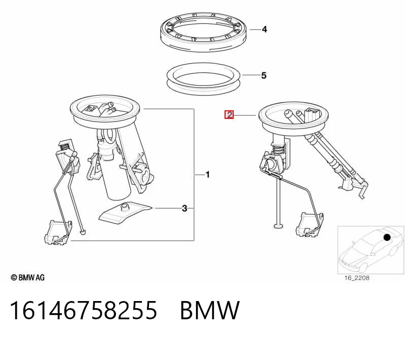 1182986 BMW Датчик уровня топлива в баке