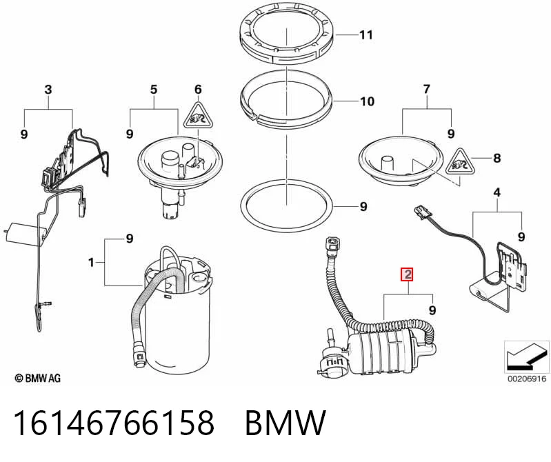 16146766158 BMW Элемент турбинка топливного насоса