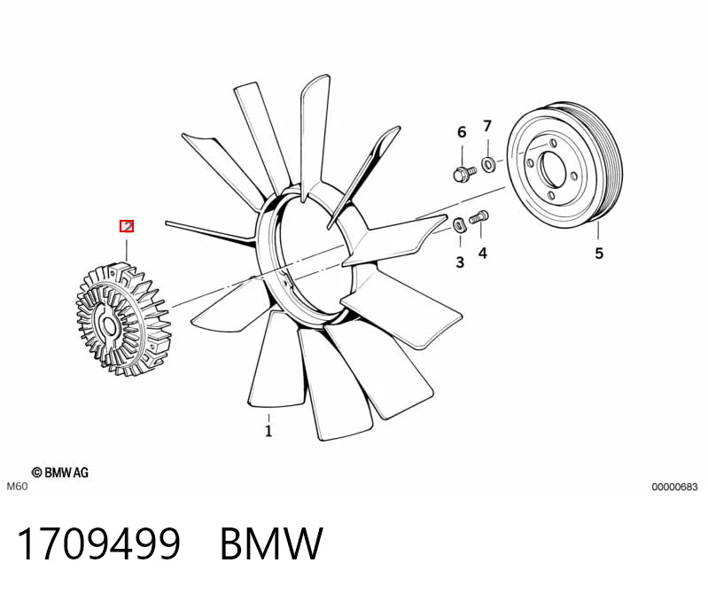 1709499 BMW Гидромуфта привода вентилятора