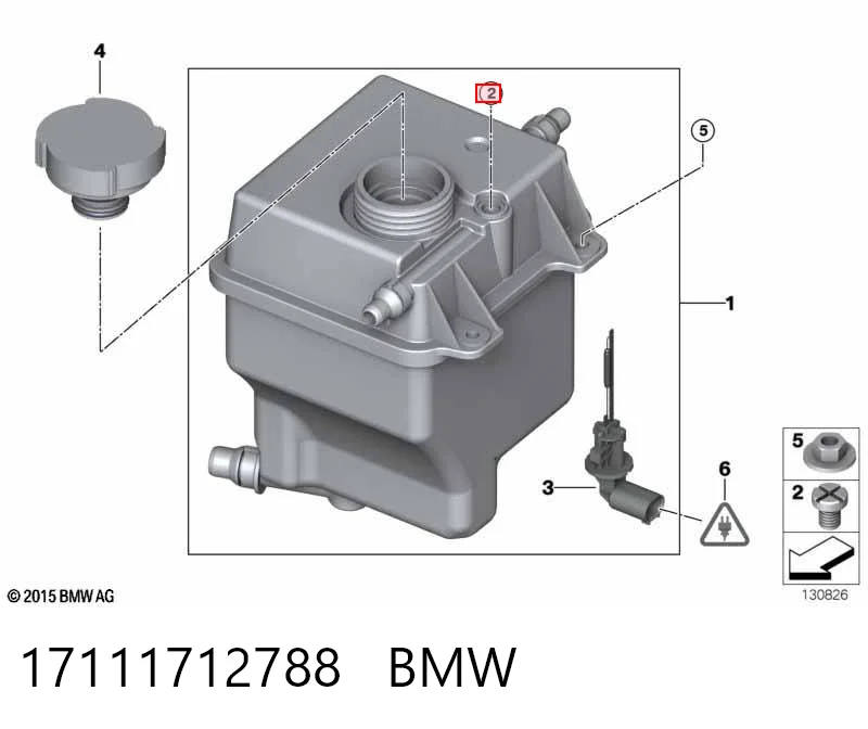 17111712788 BMW Клапан удаления воздуха системы охлаждения