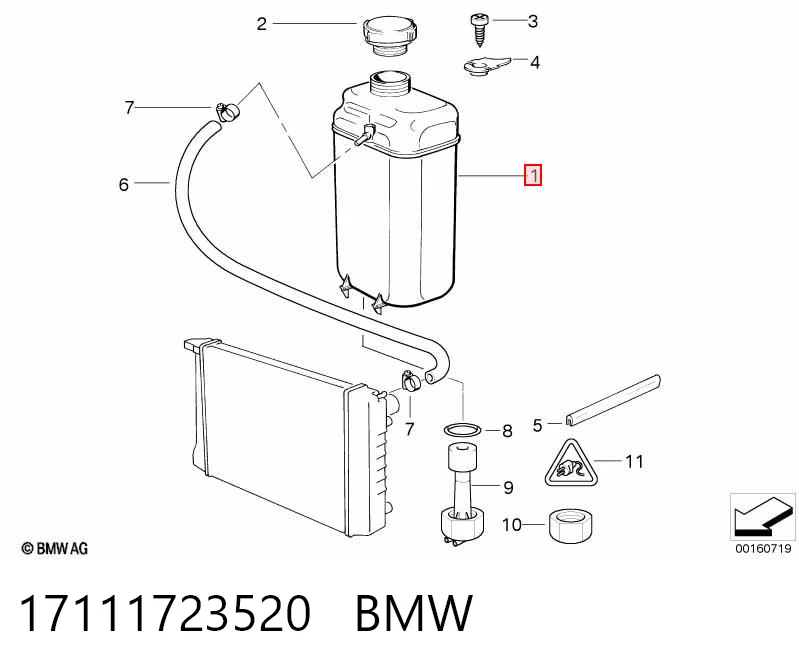 17111723520 BMW Расширительный бачок охлаждения
