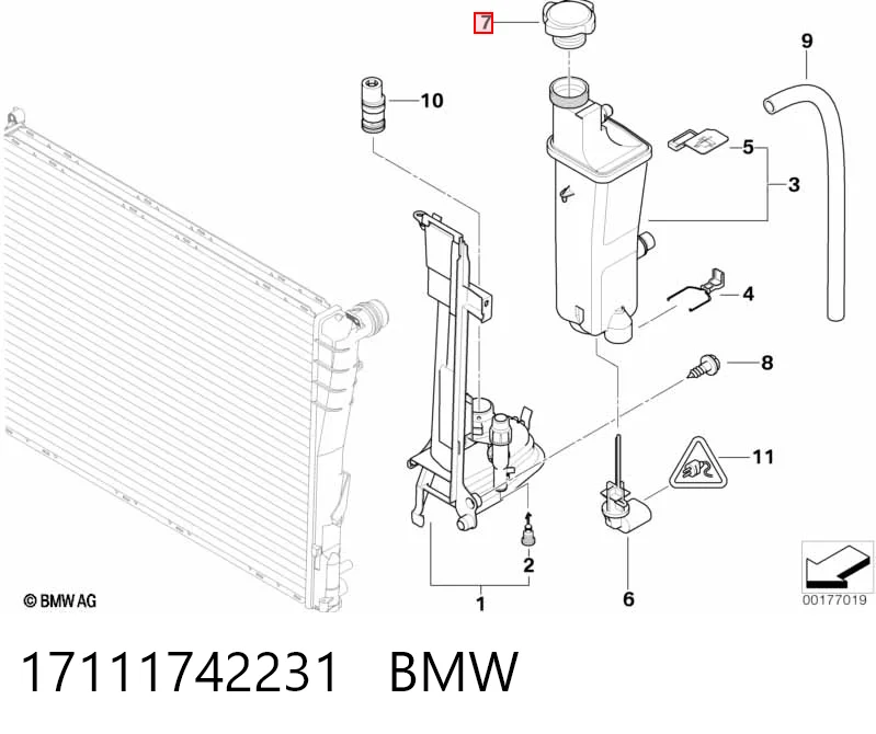 17111742231 BMW Крышка бачка радиатора