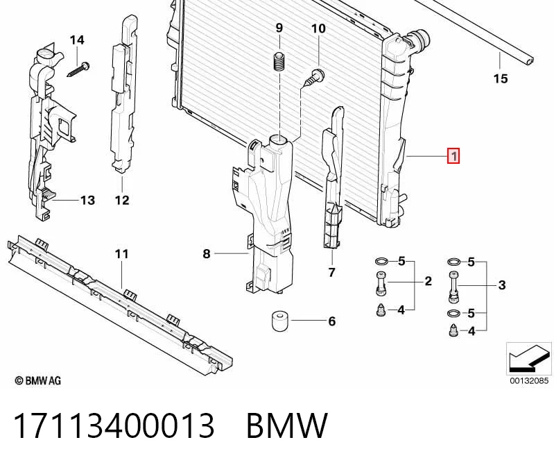 17113400013 BMW Радиатор основной