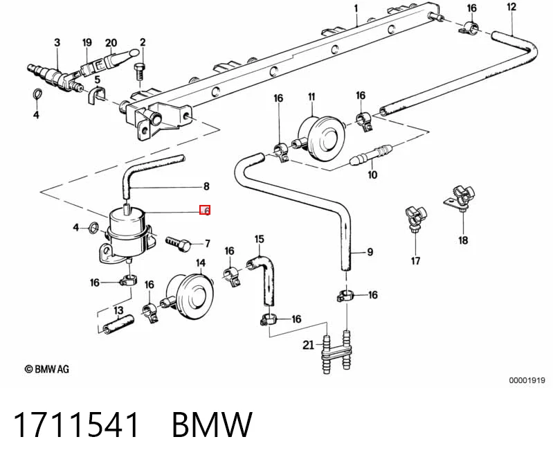 Регулятор давления топлива BMW 7 