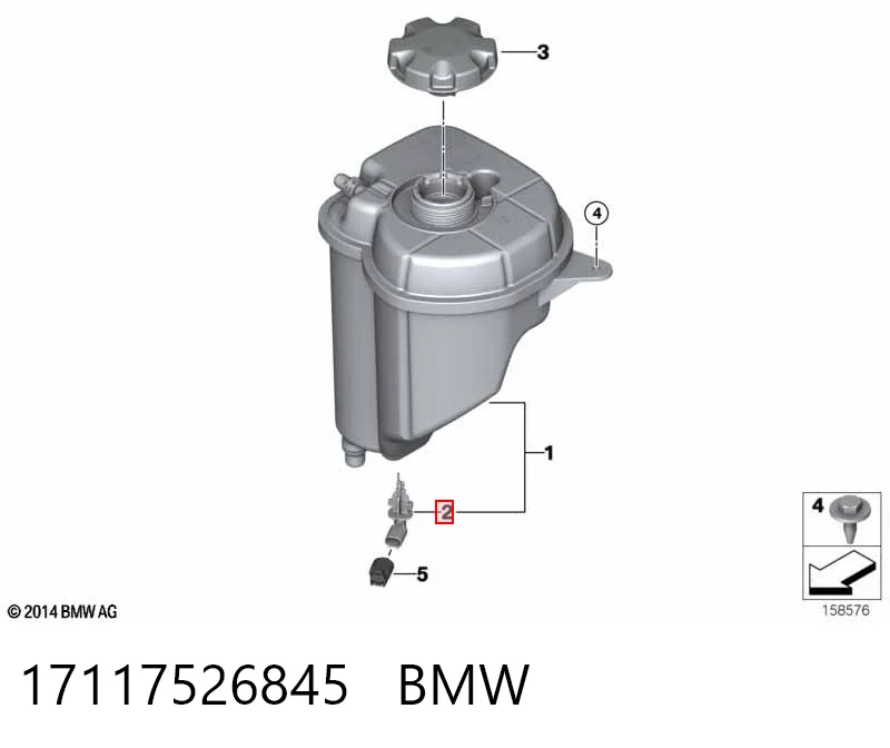 17117526845 BMW Датчик уровня охлаждающей жидкости