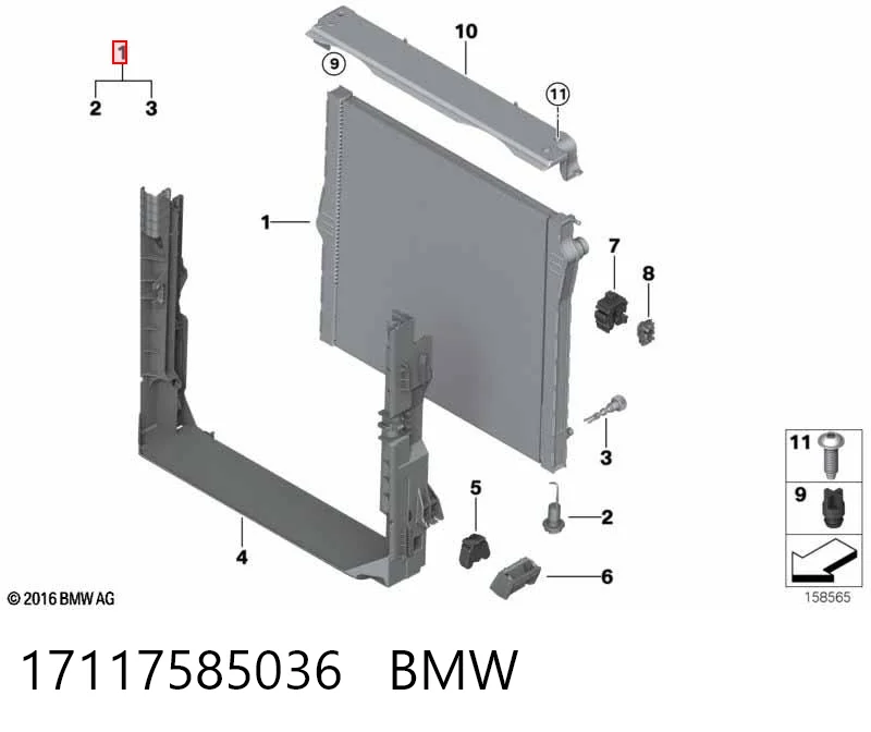17117585036 BMW Радиатор основной