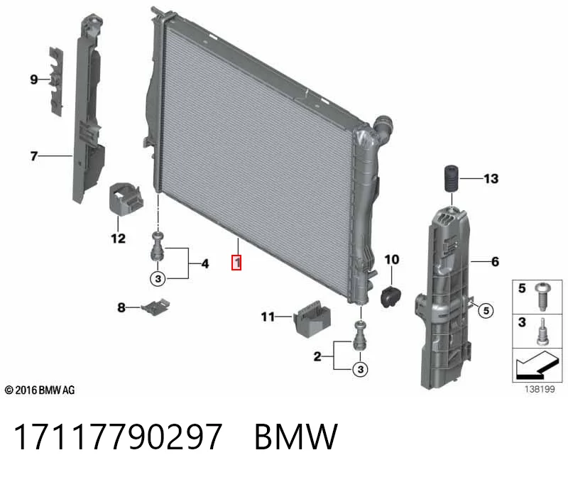 17117790297 BMW Радиатор основной