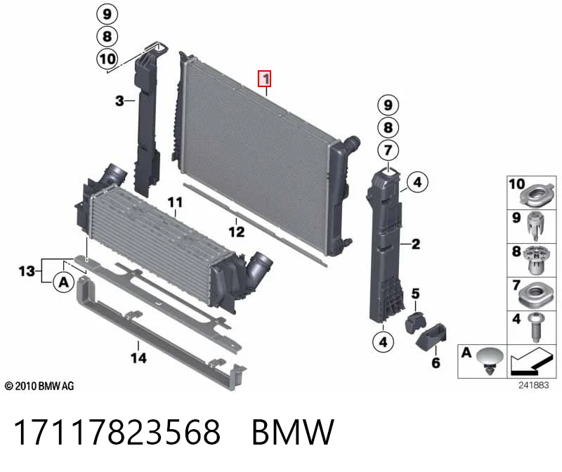 17117823568 BMW Радиатор основной