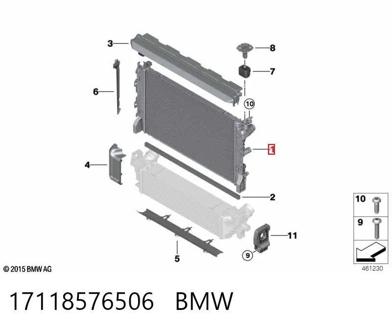 17118576506 BMW Радиатор основной