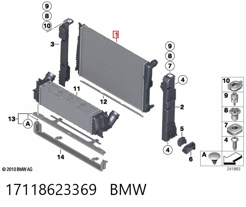 17118623369 BMW Радиатор основной