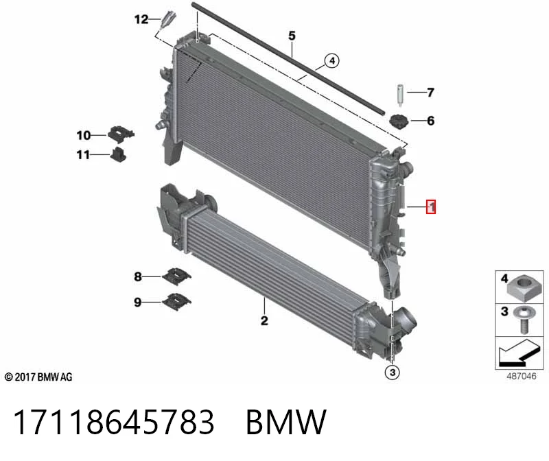 17118645783 BMW Радиатор основной