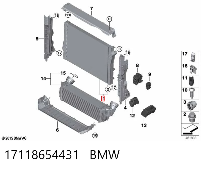 17118654431 BMW Радиатор основной