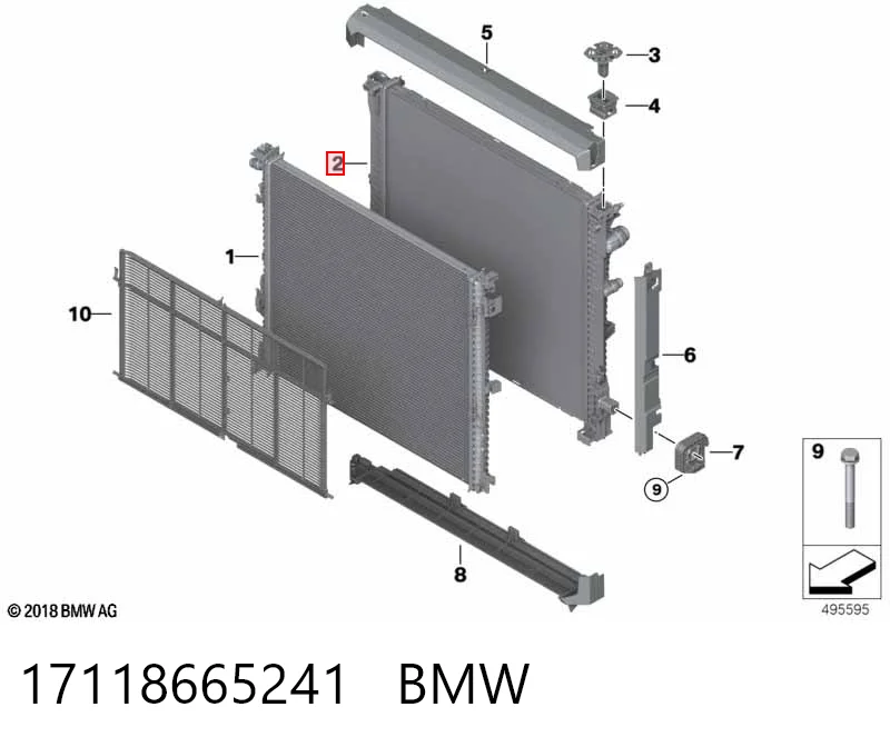 17118665241 BMW Радиатор основной