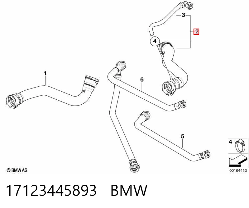 Патрубок системы охлаждения Mercedes 9625002772