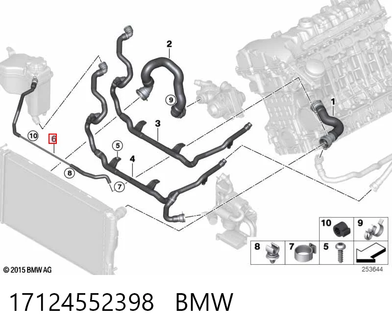 Купить 3M121043 AND Шланг расширительного бачка верхний