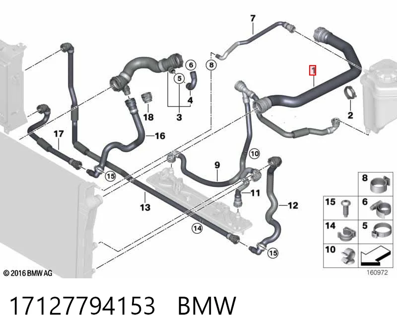 Шланг системы охлаждения на BMW X6  E71