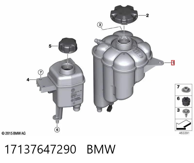 17137647290 BMW Расширительный бачок охлаждения