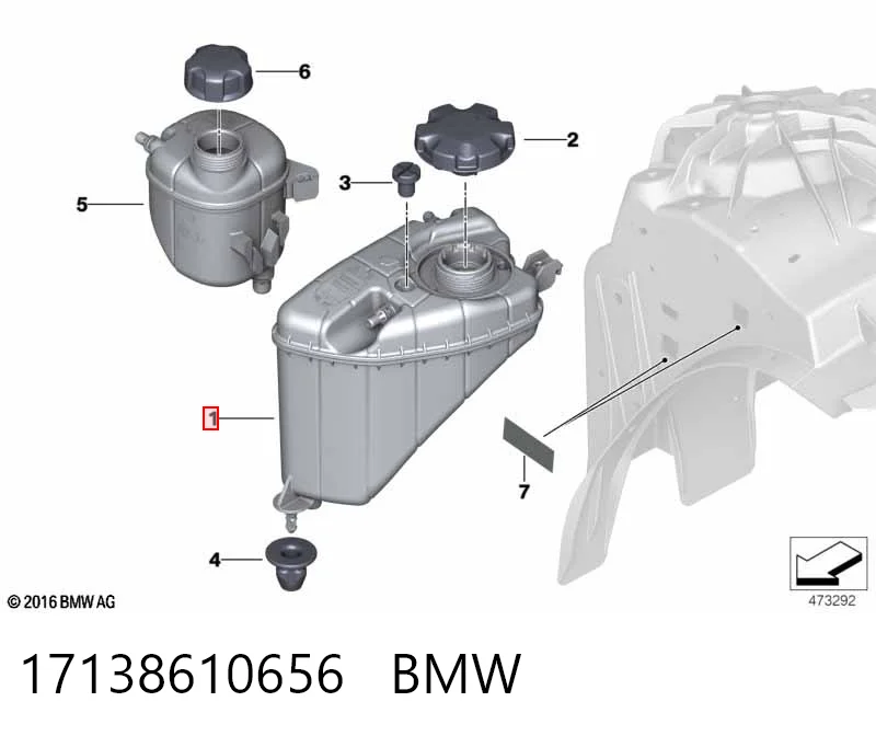 17138610656 BMW Расширительный бачок охлаждения