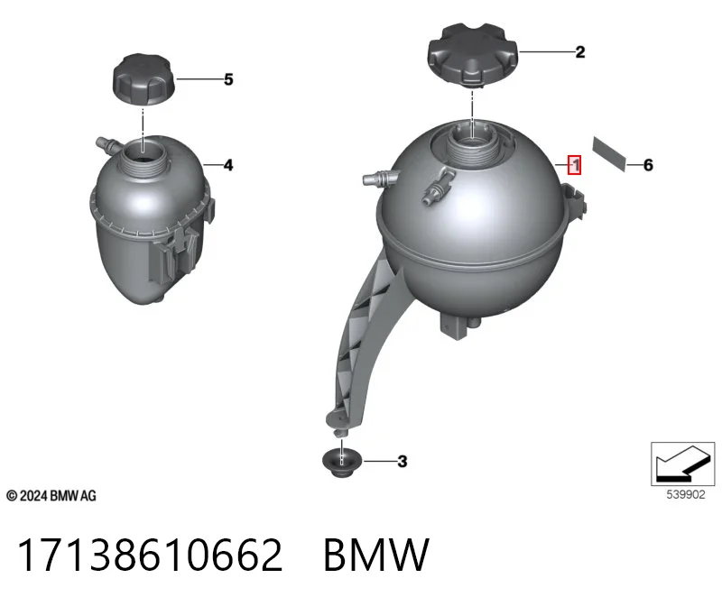 17138610662 BMW Расширительный бачок охлаждения