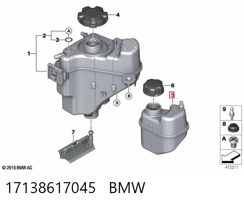 17138617045 BMW Расширительный бачок охлаждения