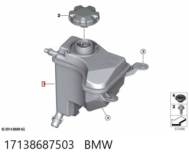 17138687503 BMW Расширительный бачок охлаждения