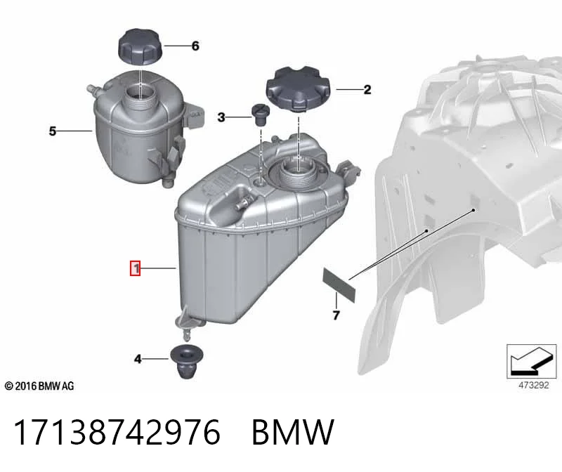 17138742976 BMW Расширительный бачок охлаждения